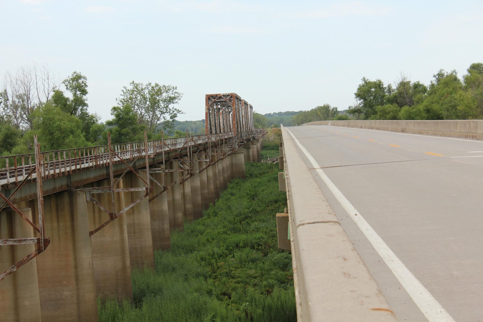 Looking north